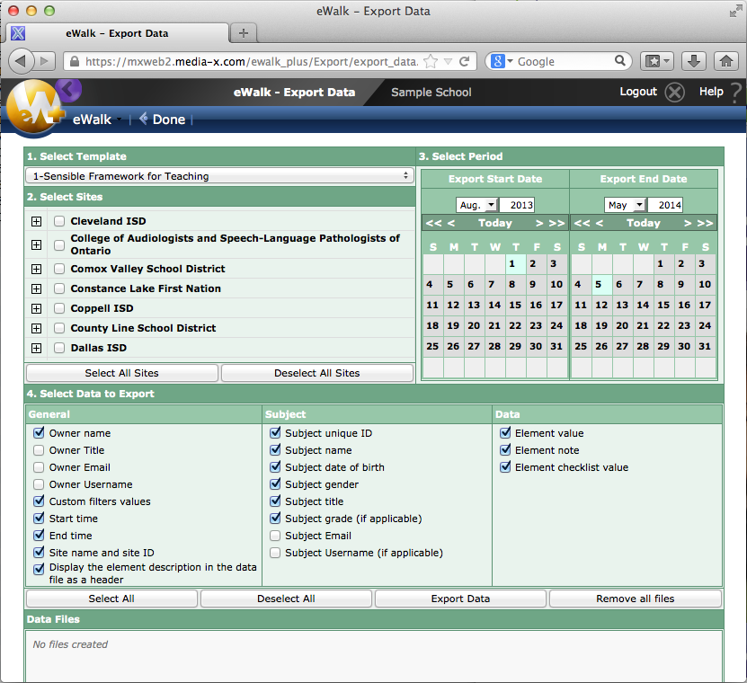 The standard export tool for eWalk.
